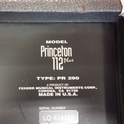 Fender Princeton 112 Plus 2-Channel 65-Watt 1x12" Solid State Guitar Combo Amplifier [1995 - 1999 - Black] image 6