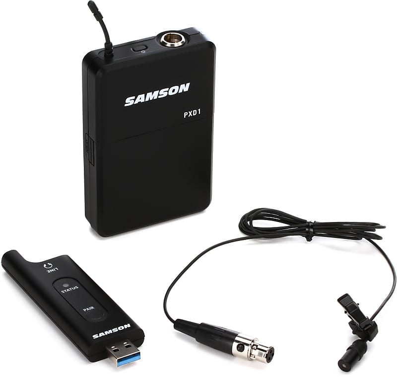 Samson XPD2 Lavalier USB Digital Wireless System with LM8 Lavalier Microphone image 1