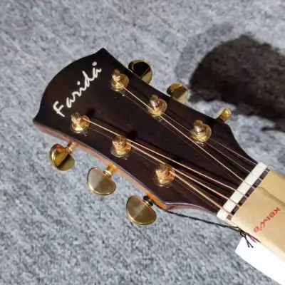 Farida R62 D62 Full Solid Acoustic Guitar with original hardcase image 12