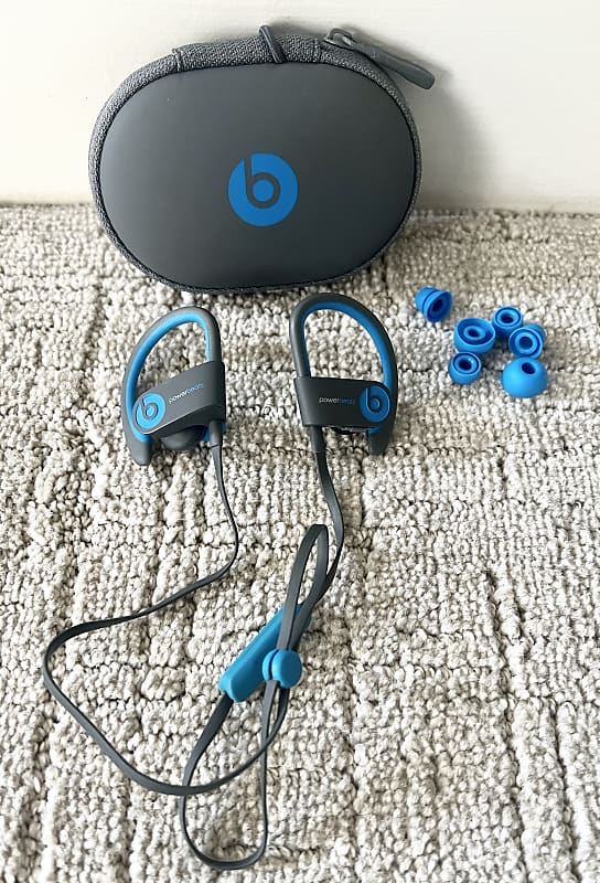 Beats by Dre Powerbeats2 Wireless Ear Buds w Case Flash Blue New