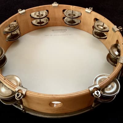 Ludwig 10” Tunable Wood Shell Tambourine Double-Row Jingles image 2