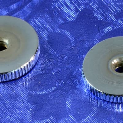Two Gibson '70s Chrome Height Adjustment Wheels For Tune-O-Matic Bridge New Old Stock image 2
