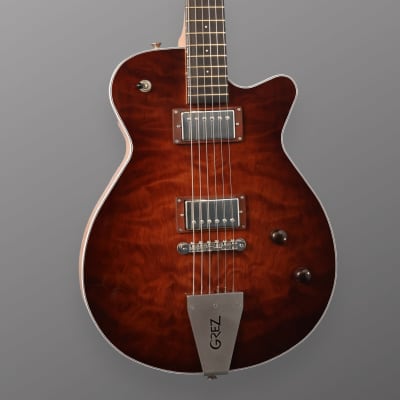 Grez Guitars Mendocino - Dark Burst / Quilted Redwood w/ Lollar Low Wind Imperial Humbucking set. NEW, (Authorized Dealer) image 4