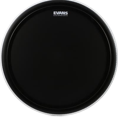 Evans EMAD Onyx Series Bass Drumhead - 24 inch  Bundle with Evans EQ3 Resonant Black Bass Drumhead - 24 inch - With Port Hole image 2