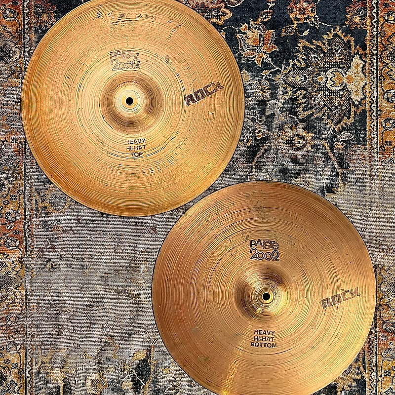 Rare Vintage 1979 Paiste 2002 15” Heavy ROCK Hihats 1144