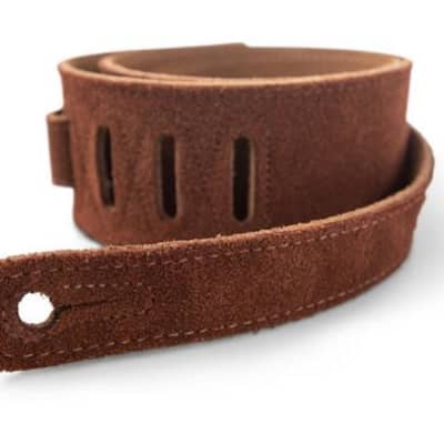 Taylor 2.5" Embroidered Suede Strap Chocolate Brown image 7