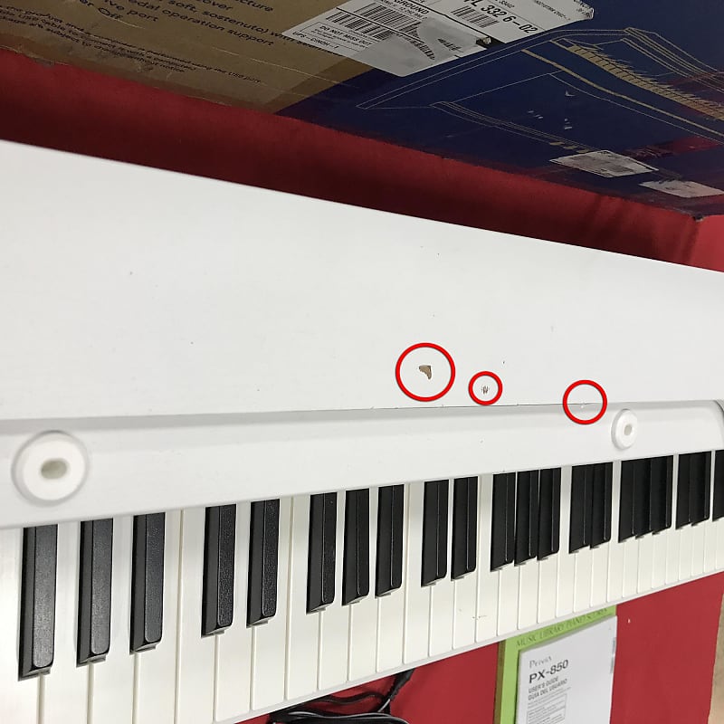 [USED] Casio PX-850 Privia 88-Key Digital Piano, White (See Description).