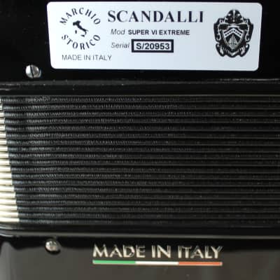 NEW Black Scandalli Super VI Extreme Piano Accordion LMMH 41 120 image 11