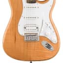 Squier by Fender FSR Limited Affinity Stratocaster Electric Guitar HSS, Natural