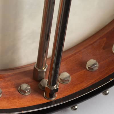 Ome Jubilee Minstrel 5 String Fretless Banjo (2010s), ser. #4791, black gig bag case. image 12