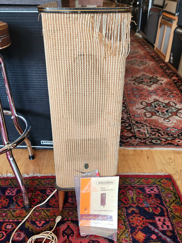 Vintage 1960s Grundig Stereo-Verstärker Box IV Tube Speaker w/ Instruction Manual Just Serviced  			
