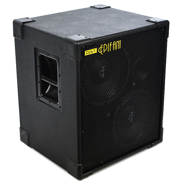 Epifani DIST 210 Black 500W 2x10 Bass Speaker Cabinet, 4 & 8 Ohms 