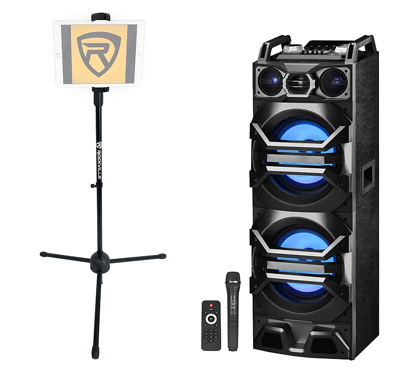 Technical Pro Bluetooth Karaoke Machine System+Wireless Microphone+Tablet Stand image 1