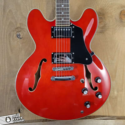 Jay Turser JT-137 Semi Hollow Cherry Red Electric Guitar w/ HSC Used image 2