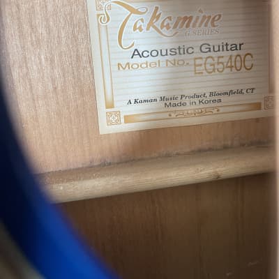 Takamine G Series EG540C Translucent Blue image 2