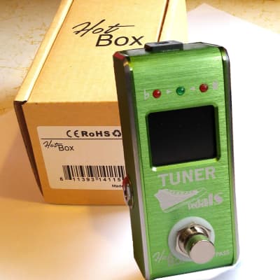Hot Box Pedals Tuner Attitude Series Mini Green Chromatic Guitar / Bass Tuner Pedal True Bypass image 4
