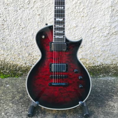 ESP E-II Eclipse QM STBCSB Electric Guitar (Made in Japan) w/ Hard Case image 2