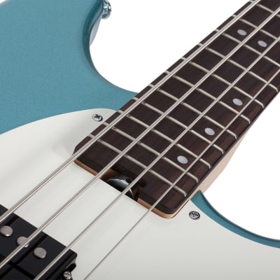 Schecter Banshee Bass Guitar, Vintage Pelham Blue image 5