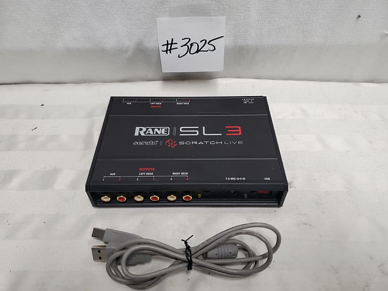 RANE SL3 SERATO SCRATCH LIVE 3 INTERFACE #3025 GOOD USED WORKING CONDITION
