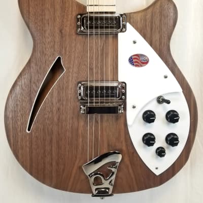 Rickenbacker 360 Deluxe Thinline Semi-Hollow Electric Guitar, Walnut, 21 Fret, Maple FB, Stereo, 360W New! 2023 image 1
