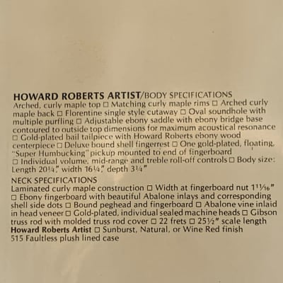 Gibson Howard Roberts Artist 1979 Kalamazoo - Custom Blue image 13