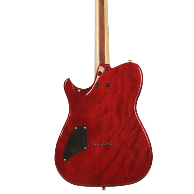 10S X Chords of Orion Limited Semi-Hollow Tele Baritone Electric Guitar Antique Amber Flame Maple image 3