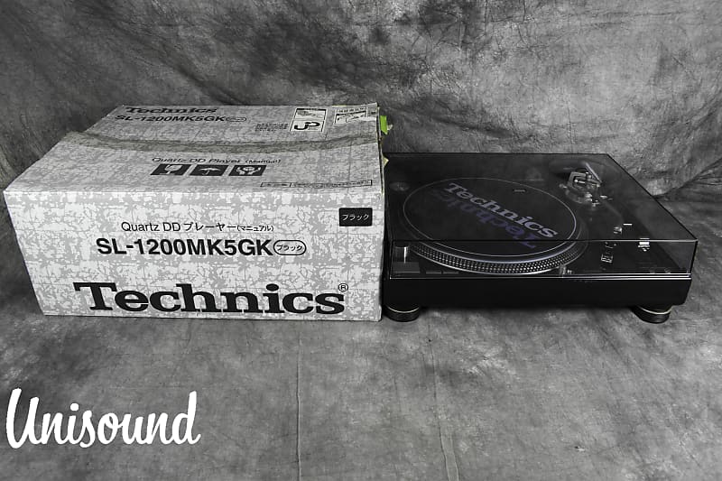 Technics SL-1200MK5G Black direct drive DJ turntable W/ Original Box (Very  Good)