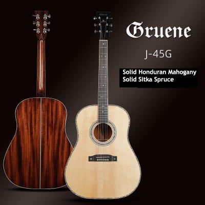 Gruene  Guitars J-45G 2023 - Natural - Nitrocellulose Authentic for sale