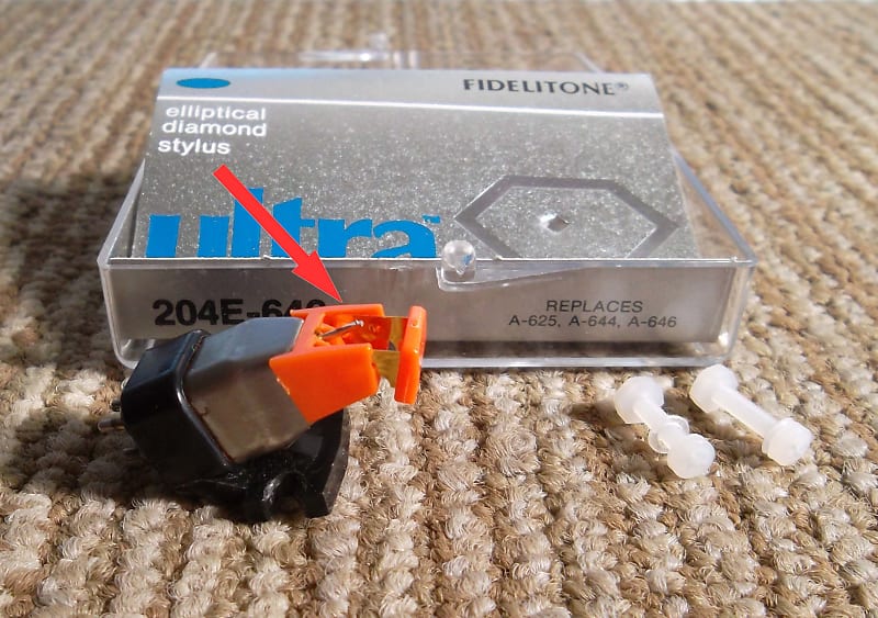 70&#039;s Empire 90EE/X Turntable Phono Cartridge Excellent Condition With Brand New 80&#039;s Fidelitone Elliptical Diamond Stylus 90-EE/X  			