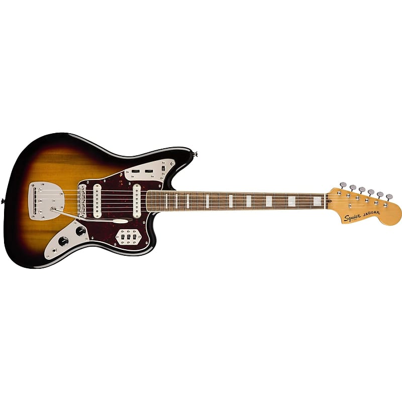 Squier Classic Vibe 70S Jaguar Electric Guitar, With 2-Year Warranty,  3-Color Sunburst, Laurel Fingerboard