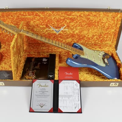 Fender Custom Shop 60s Strat Relic Gold Hardware Yuriy Shishkov Masterbuilt LakePlacidBlue ONE OF A KIND image 12