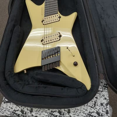 Kiesel Type X 7 String Fan-Fret Cream White | Reverb