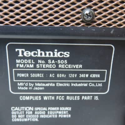 TECHNICS SA-505 RECEIVER WORKS PERFECT SERVICED RECAPPED + LED'S A+ CONDITION image 12