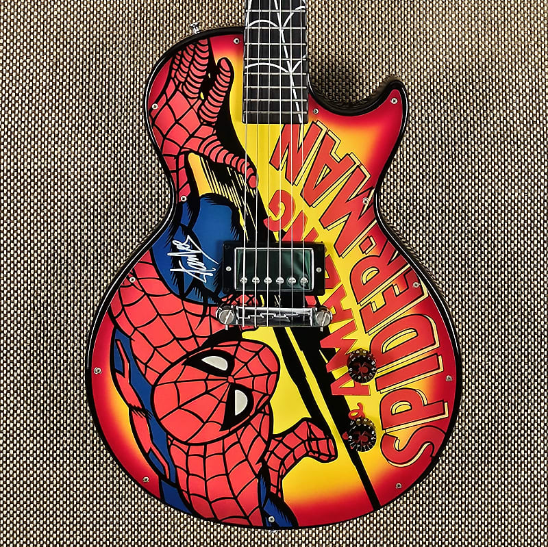 Spiderman guitar store
