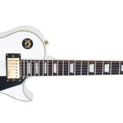 Vintage Reissued Series, Set Neck, V100AW Carved Mahogany Top, HH, Arctic White image 3