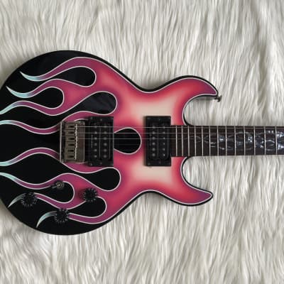 Schecter S-1 Black with Pink Flame for sale