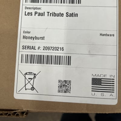 Gibson Les Paul Tribute 2022 Satin Honeyburst New Unplayed w/Bag Auth DealerFac Warranty 8lbs 11oz image 16