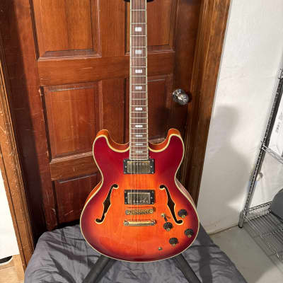Aria TA-62 Semi Hollow 335 Killer Unknown - Sunburst image 4