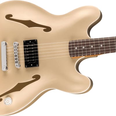 Fender Tom DeLonge Starcaster Electric Guitar, Satin Shoreline Gold, Rosewood image 5