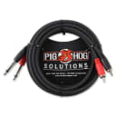 Pig Hog Solutions PD-R1410 Dual RCA (Male) to Dual 1/4" Mono (Male) 10ft - NEW