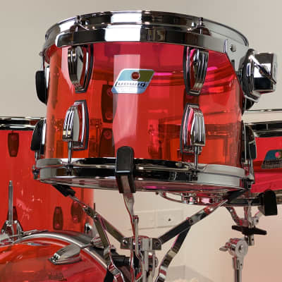Ludwig 18/12/14/5x14" Vistalite Jazzette Drum Set - Pink Vistalite w/ Exclusive 18" BD! image 20