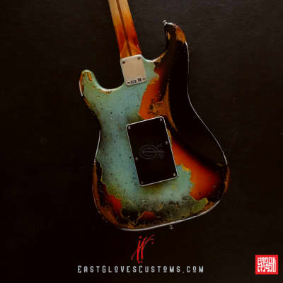 Fender Stratocaster Daphne Blue/Sunburst Heavy Aged Relic [$200 OFF for Limited Time Only] image 7