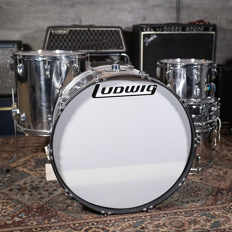 Vintage 1979 Ludwig Stainless Steel Drum Set Wstands Used Reverb