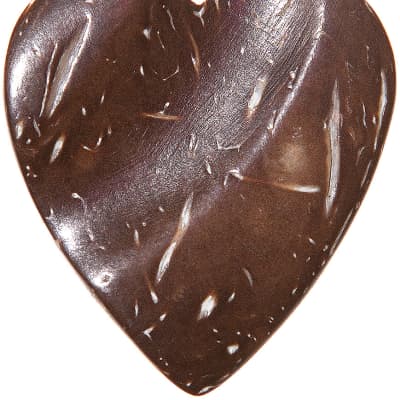 W4M Coconut Luxury Guitar Pick - Heart Shape - Right Hand - Dimple Thumb - Groove Index image 2