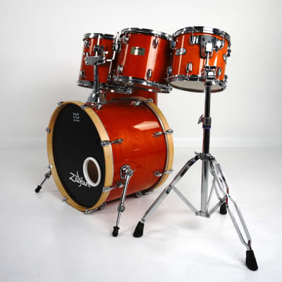 Mapex 5-Piece M-Series Drum Kit in Transparent Orange Lacquer image 3