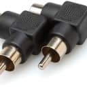 Hosa GRA259 RCA to RCA Right Angle Couplers 2 In Box