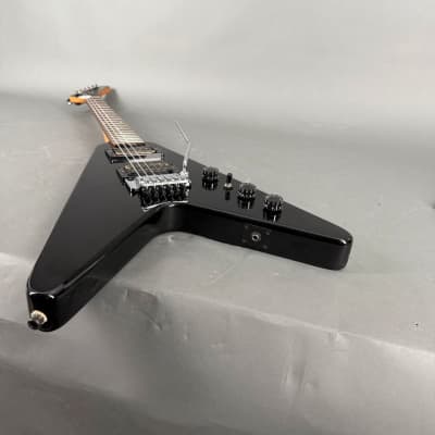 Epiphone Flying V 2 black Zebra PUs black hockey headstock RARE 1982 - 1986 - schwarz image 4