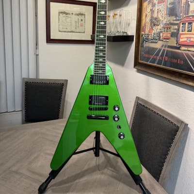 Gibson Dave Mustaine Signature "Rust in Peace" Flying V EXP 2022 - Present - Alien Tech Green image 3