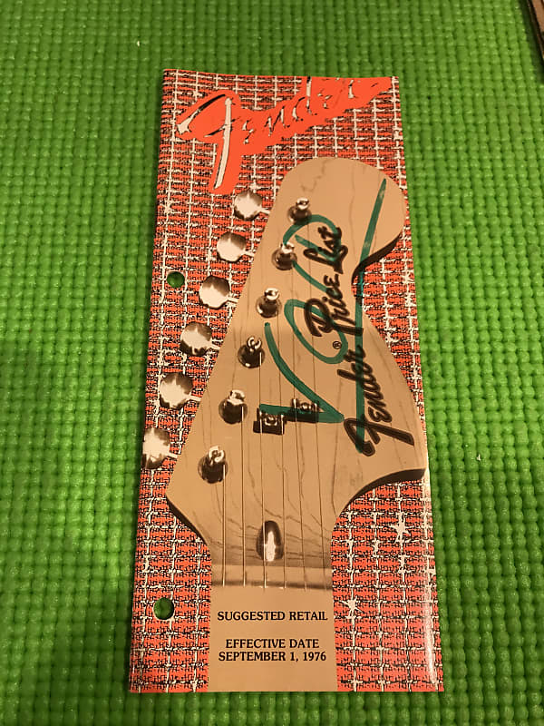 1976 Fender Price List Reverb