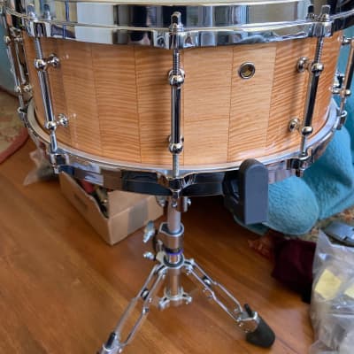 Archer 5.5x14 Stave Snare Drum - 30 piece - Curly Maple - 10 Lug - Custom 2020 image 1